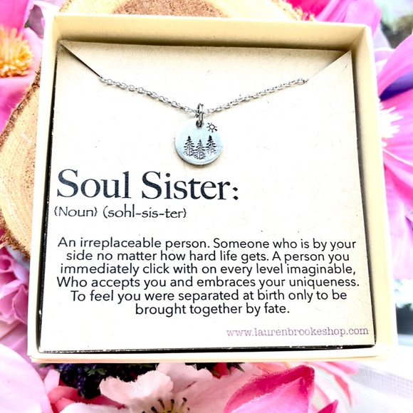 Card/Disc Necklace Box -  Hand Stamped Necklace - Hand Stamped Jewelry - Disc - Picture 2 of 3